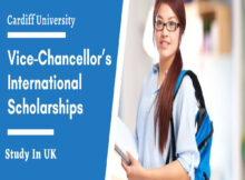 Vice-Chancellor’s International Scholarships 2023 at Cardiff University