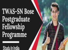 TWAS-SN Bose Postgraduate Fellowship for Young Scientists 2023