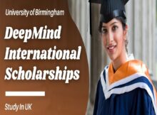 DeepMind Postgraduate Scholarship 2024 at University of Birmingham