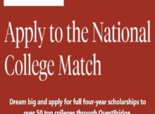 QuestBridge National College Match Scholarships 2024/25